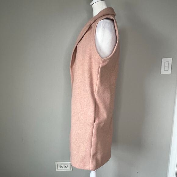 Love Tree Long Line Vest Size Small Blush Pink Layers Fall Fashion Knee-Length - Picture 9 of 13